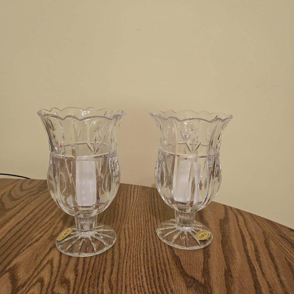 Block Tulip Garden 7" Hurricane Set/2